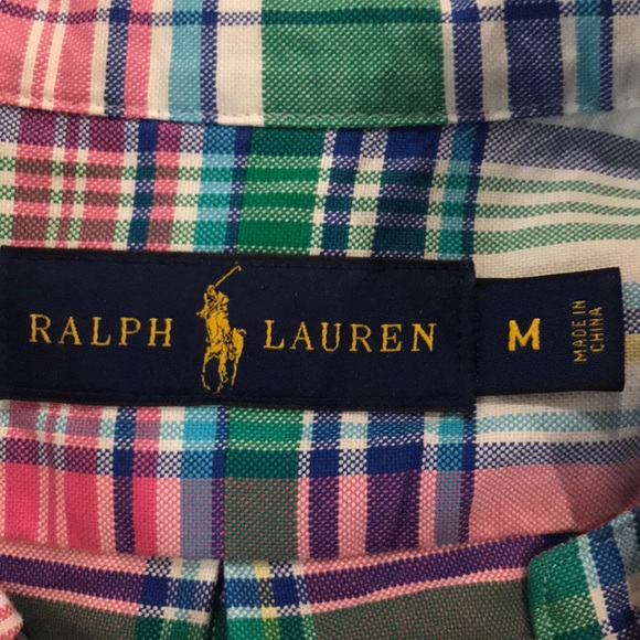 Ralph Lauren Plaid Dress Shirt Size Medium - Picture 3 of 4